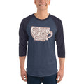 Men's 3/4th Sleeve Raglan T- Shirt - Good days start with coffee