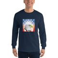 Men's Long Sleeve T-Shirt - Shining- Eagle & Star Spangled Banner