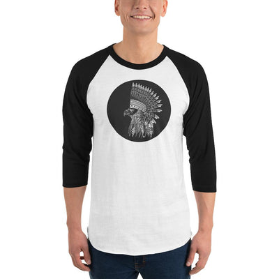 Men's 3/4th Sleeve Raglan T- Shirt - Warlord- Eagle