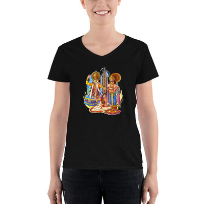 Women's V-Neck T-shirt - Onam- Celebration of Homecoming