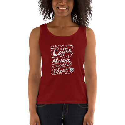 Women's Missy Fit Tank top - Coffee is always a good idea