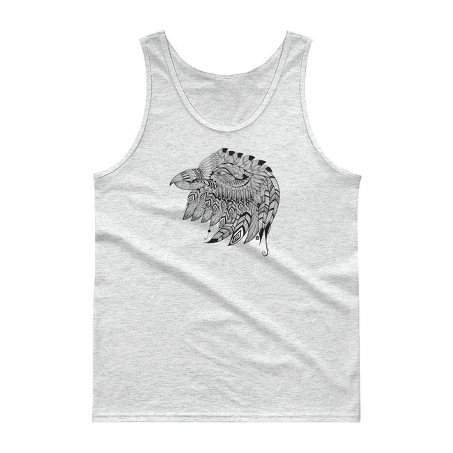 Men's Classic Tank Top - Eagle Doodle- Black & White