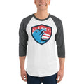 Men's 3/4th Sleeve Raglan T- Shirt - Eagle & 7 stars