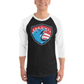 Men's 3/4th Sleeve Raglan T- Shirt - Eagle & 7 stars