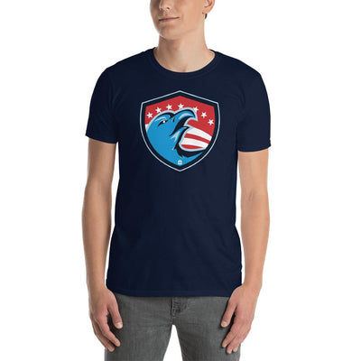 Men's Round Neck T Shirt - Eagle & 7 stars