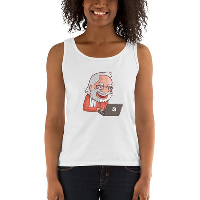 Women's Missy Fit Tank top - Narendra Modi- Laptop Cartoon
