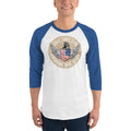 Men's 3/4th Sleeve Raglan T- Shirt - Eagle Force Team- American War Story