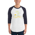 Men's 3/4th Sleeve Raglan T- Shirt - Hello Summer