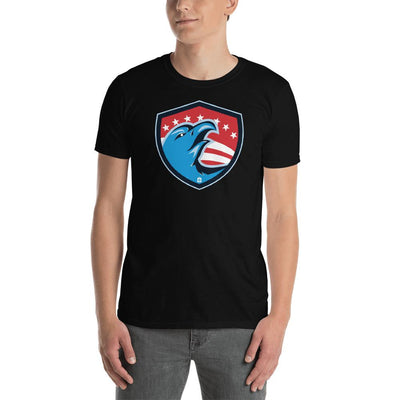 Men's Round Neck T Shirt - Eagle & 7 stars