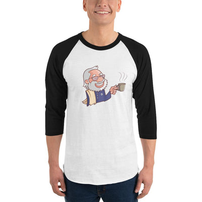 Men's 3/4th Sleeve Raglan T- Shirt - Namo- Drinking Chai- Cartoon
