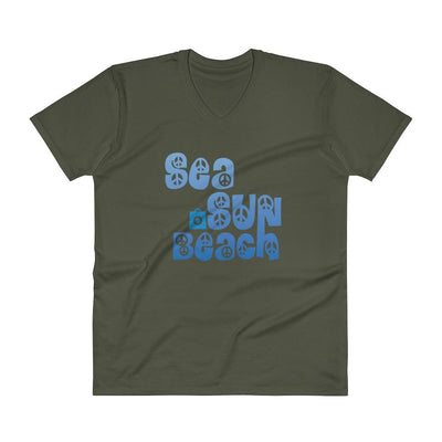 Men's V- Neck T Shirt - Here Comes the Sun