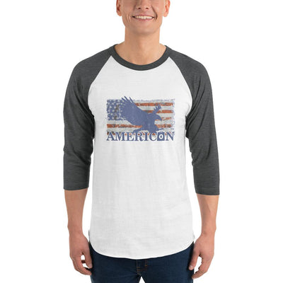 Men's 3/4th Sleeve Raglan T- Shirt - American