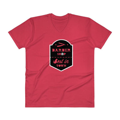 Men's V- Neck T Shirt - Barber Shop - Best in Town