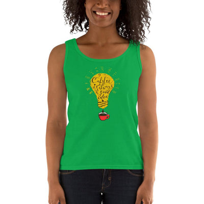 Women's Missy Fit Tank top - Coffee is always a good idea- bulb