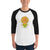 Men's 3/4th Sleeve Raglan T- Shirt - Onam- Kathakali Mask