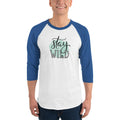 Men's 3/4th Sleeve Raglan T- Shirt - Call of the Wild