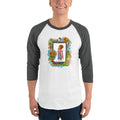 Men's 3/4th Sleeve Raglan T- Shirt - Onam- Mahabali