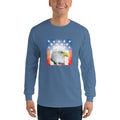 Men's Long Sleeve T-Shirt - Shining- Eagle & Star Spangled Banner