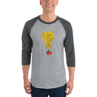 Men's 3/4th Sleeve Raglan T- Shirt - Coffee is always a good idea- bulb