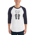 Men's 3/4th Sleeve Raglan T- Shirt - Flip-Flop through Life