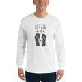 Men's Long Sleeve T-Shirt - Flip-Flop through Life