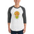 Men's 3/4th Sleeve Raglan T- Shirt - Onam- Kathakali Mask