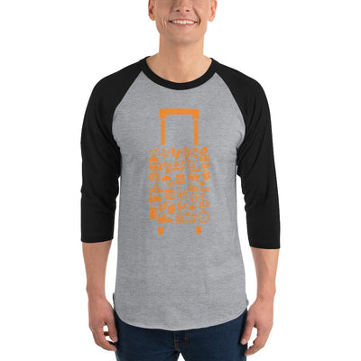 Men's 3/4th Sleeve Raglan T- Shirt - The Tireless Traveler: