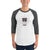 Men's 3/4th Sleeve Raglan T- Shirt - But First, Coffee