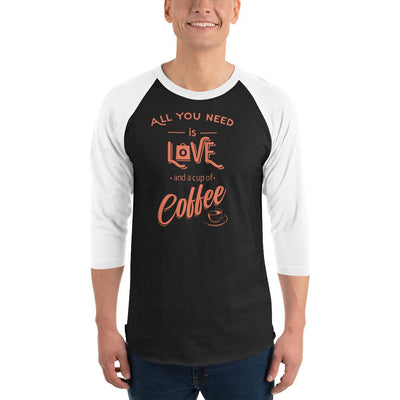 Men's 3/4th Sleeve Raglan T- Shirt - All you need is love