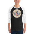 Men's 3/4th Sleeve Raglan T- Shirt - Eagle Force Team- American War Story