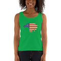 Women's Missy Fit Tank top - Eagle- American Flag design