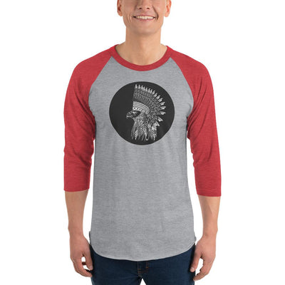 Men's 3/4th Sleeve Raglan T- Shirt - Warlord- Eagle