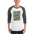 Men's 3/4th Sleeve Raglan T- Shirt - Onam Graffiti