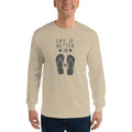 Men's Long Sleeve T-Shirt - Flip-Flop through Life