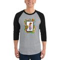 Men's 3/4th Sleeve Raglan T- Shirt - Onam- Mahabali