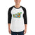 Men's 3/4th Sleeve Raglan T- Shirt - Onam- Kathakali Dancer