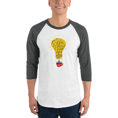 Men's 3/4th Sleeve Raglan T- Shirt - Coffee is always a good idea- bulb