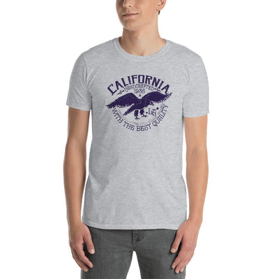 Men's Round Neck T Shirt - California- LA- Eagle