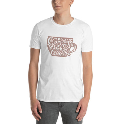 Men's Round Neck T Shirt - Good days start with coffee
