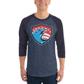 Men's 3/4th Sleeve Raglan T- Shirt - Eagle & 7 stars