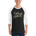 Men's 3/4th Sleeve Raglan T- Shirt - Surf Turf