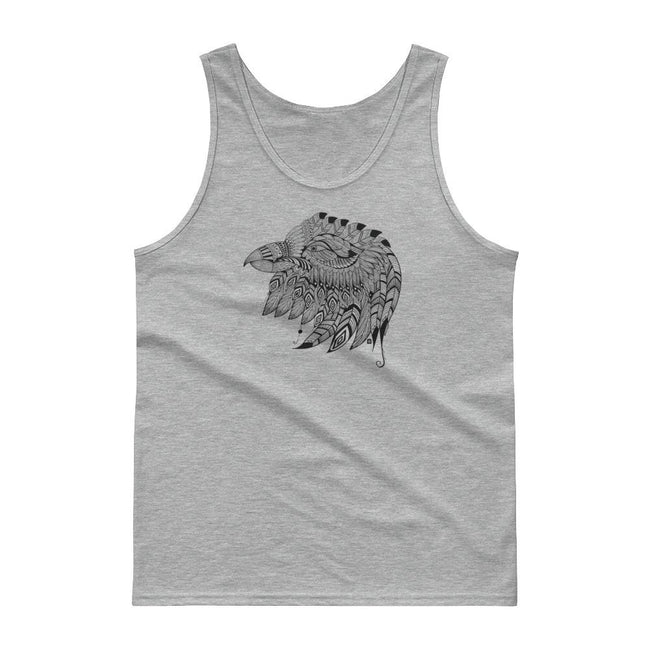 Men's Classic Tank Top - Eagle Doodle- Black & White