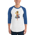 Men's 3/4th Sleeve Raglan T- Shirt - Onam- Kathakali Dancer