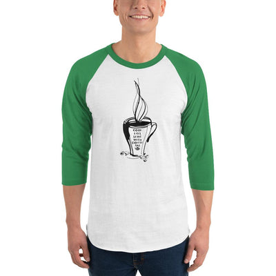 Men's 3/4th Sleeve Raglan T- Shirt - Good days start with coffee & you - mug