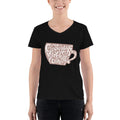 Women's V-Neck T-shirt - Good days start with coffee