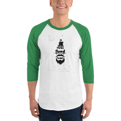 Men's 3/4th Sleeve Raglan T- Shirt - Feel Good Today