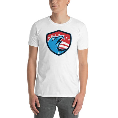 Men's Round Neck T Shirt - Eagle & 7 stars