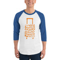 Men's 3/4th Sleeve Raglan T- Shirt - The Tireless Traveler: