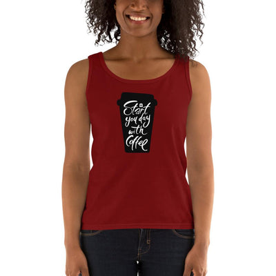 Women's Missy Fit Tank top - Start your day with coffee
