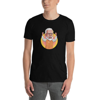 Men's Round Neck T Shirt - Narendra Modi- Raised Hands